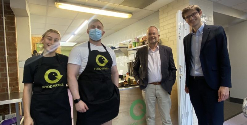 Cllr Tom Hunt and Paul Blomfield MP visiting Food Works Upperthorpe